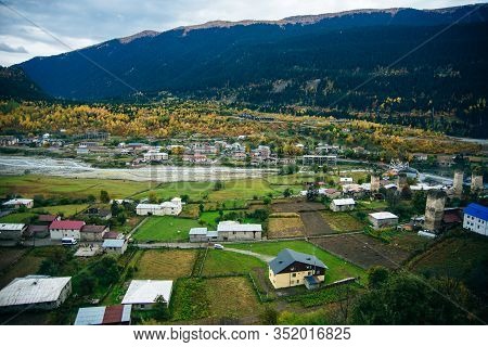 Nice View On Mestia - Capital Of Svaneti Region, Georgia