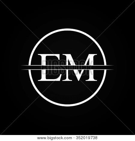 Initial EM Letter Linked Logo Business Vector Template. EM Logo Design