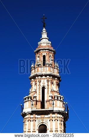 Upper Part Of Victoria Tower (torre De La Victoria), Estepa, Seville Province, Andalusia, Spain, Wes