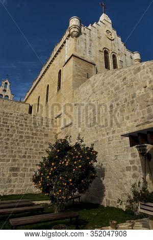 Carmelite Convent On The Hill Of David. In The Monastery Church There Is A Reliquary With The Relics
