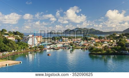 Castries, St Lucia - November 7:  Castries Waterfront Pictured On November 7, 2013.  Castries Is The