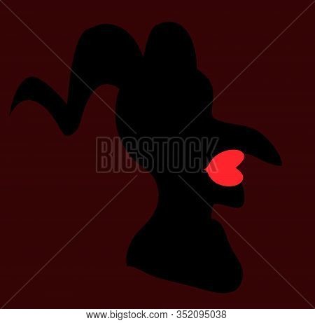 Illustration Of The Devil With Horns And A Heart As A Mouth, As Ametaphor For How Easy The Dveil Can