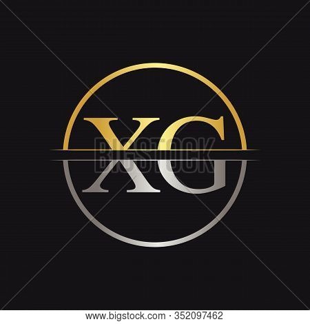 Creative Letter XG Logo Vector With Gold and Silver Colors. Abstract Linked Letter XG Logo Design