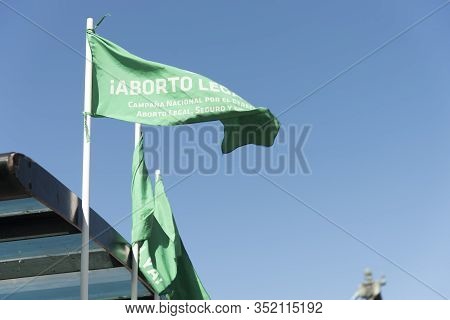 Capital Federal, Buenos Aires / Argentina; Feb 19, 2020: Rally In Favor Of Legal, Safe And Free Abor