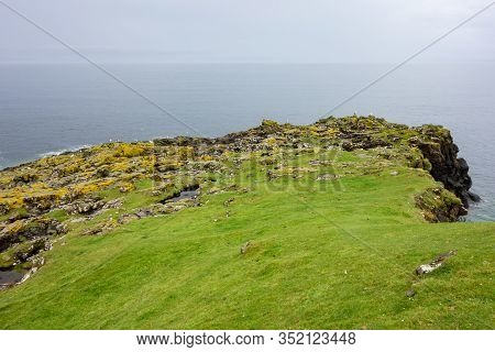 Landscape Of Rubha Nam Brathairean (brothers Point) In Isle Of Skye In Scotland With Interesitng Sha