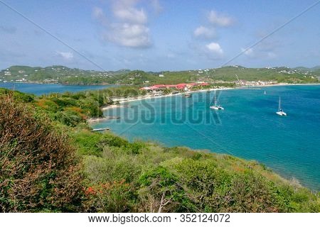 Aerial View Of Reduit Beach, St Lucia
