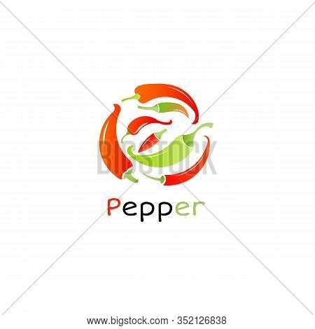 Hot Food. Chili Pepper. Hili Pepper Icon, Vegetable Illustration, Mexican Food.