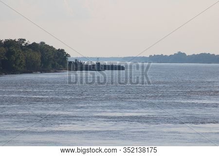 Mississippi River At Southern University In Baton Rouge, La