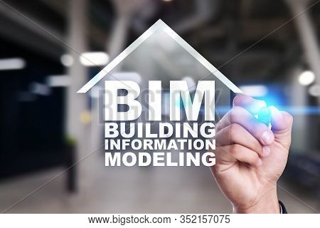 Bim - Building Information Modeling On Virtual Screen.