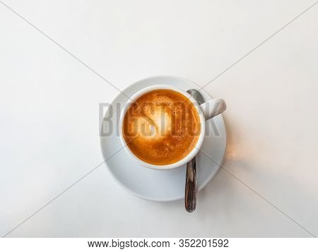 Cortado-spanish Coffee With Milk In A Small Cup.