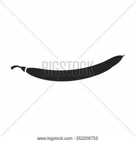 Bean Of Pod Vector Icon.black Vector Icon Isolated On White Background Bean Of Pod.