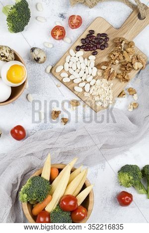 Food Rich In Biotin. Natural Sources Of Vitamin B7
