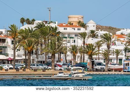 Menorca, Spain - October 12, 2019: Fornells Village Located In A Bay In The North Of The Balearic Is