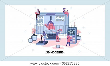 Movie Computer Graphic Cgi And 3d Modeling. Team Of Engineers Work On 3d Model Of Dinosaur. Volume R