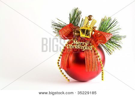 คริสต์มาส Bauble สีแดง