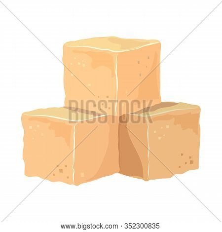Isolated Object Of Brown And Sugar Logo. Web Element Of Brown And Cube Stock Vector Illustration.