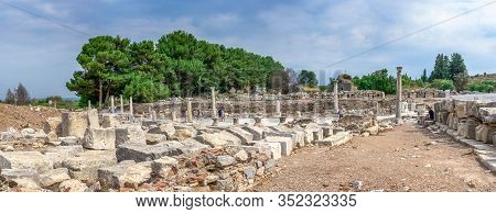 Harbor Street In Antique Ephesus, Turkey