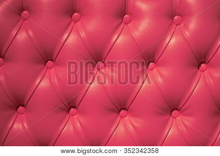 Coach-type Velours Screed Tightened With Buttons. Chesterfield Style Quilted Upholstery Backdrop Clo