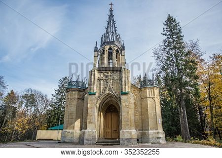Saint Petersburg, Russia - May 16, 2018: Landscape With Beautiful View Of The Gothic Church Of Peter