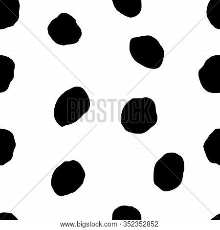 Black And White Pattern. Isolate On A White Background. Stock Vector Illustration. Minimalism. Hand 