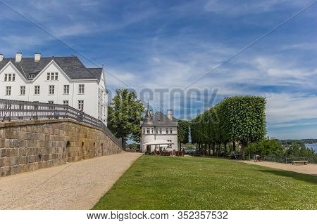 Plon, Germany - June 24, 2019: Little Restaurant At The Castle In Plon, Germany