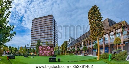 Timisoara, Romania - September 28, 2019: View Of Iulius Town, A City In A City, New Concept That Com