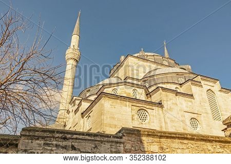 Uskudar,istanbul,turkey-february 23,2020.mihrimah Mosque, Or Iskele Mosque, Is The Mosque Built By M