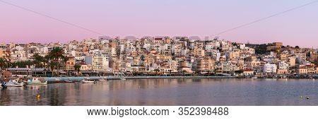 Sitia, Crete - January 23, 2020: Harbour In Sitia Town, Crete.
