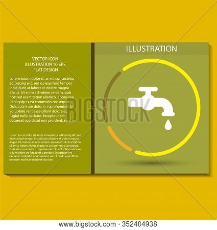 Kitchen Faucet Iconvector Icon , Lorem Ipsum Flat Design