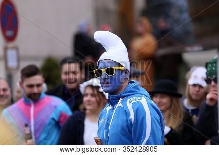 Laudenbach, Main-tauber-kreis, Germany - February 23, 2020: The Carnival Of Laudenbach