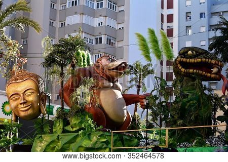Carnival Of Cadiz Capital, Andalusia. Spain. Europe. February 23, 2020