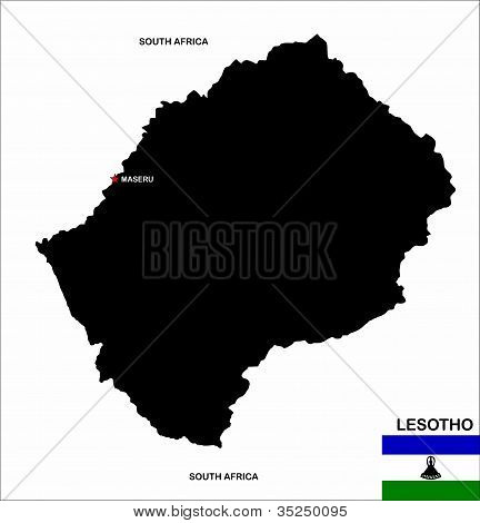 Lesotho-Karte