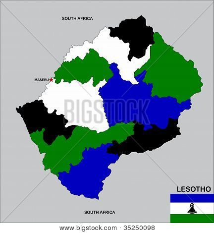 Lesotho-Karte