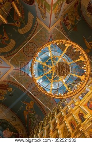 Lugovoy (dmitrov District), Russia- August 20 2019: Interior Of The St. Nicholas Cathedral Of The Ni