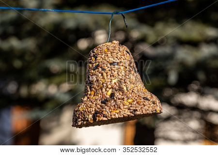 Bell From Various Grains, A Delicacy For All The Birds In The Garden
