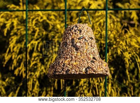 Bell From Various Grains, A Delicacy For All The Birds In The Garden