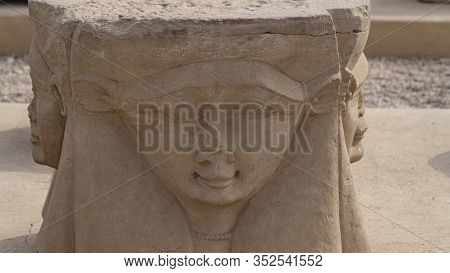 Dendera Temple Or Temple Of Hathor. Egypt. Dendera, Denderah, Is A Small Town In Egypt. Dendera Temp