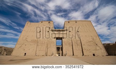 Edfu Is The Site Of The Ptolemaic Temple Of Horus And An Ancient Settlement. Egypt. Edfu Also Spelt 