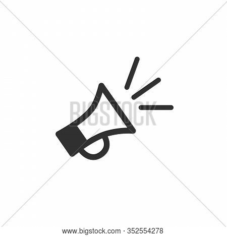 Loudspeacker Or Megaphone Icon. Social Media Marketing Concept. Stock Vector Illustration Isolated O