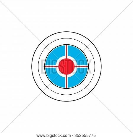 Aim Or Target Icon. Stock Vector Illustration Isolated On White Background.