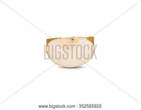 Sliced Ripe Snow Pear Or Fengsui Pear On White Background