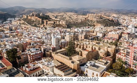 Cityscape Of Almeria And Its Attractions. Aerial View