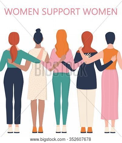 Femenism And Girl Power Concept. Idea Of Gender Equality