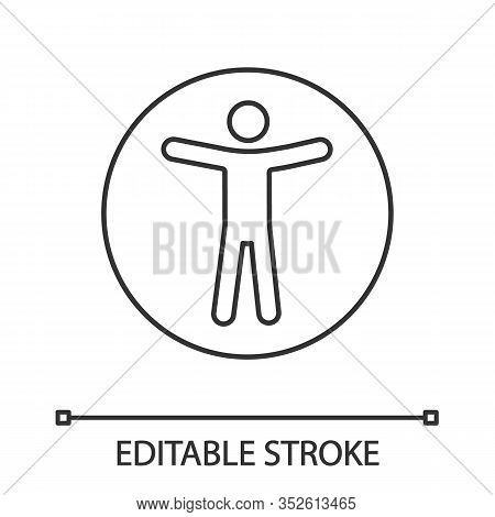 Web Accessibility Linear Icon. Thin Line Illustration. Universal Access. Contour Symbol. Vector Isol