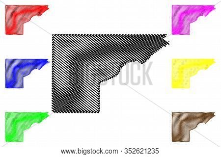 Mesa County, Colorado (u.s. County, United States Of America,usa, U.s., Us) Map Vector Illustration,