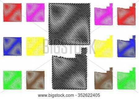 Morgan And Otero County, Colorado (u.s. County, United States Of America,usa, U.s., Us) Map Vector I