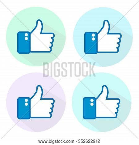 Hand Like Icon, Flat Style - Vector Illustration.