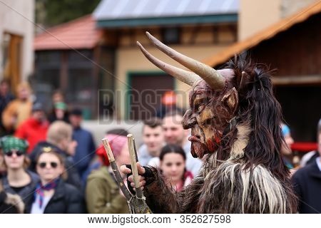 Laudenbach, Main-tauber-kreis, Germany - February 23, 2020: The Carnival Of Laudenbach