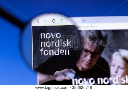 Los Angeles, California, Usa - 25 February 2020: Novo Nordisk Foundation Website Homepage Icon. Novo