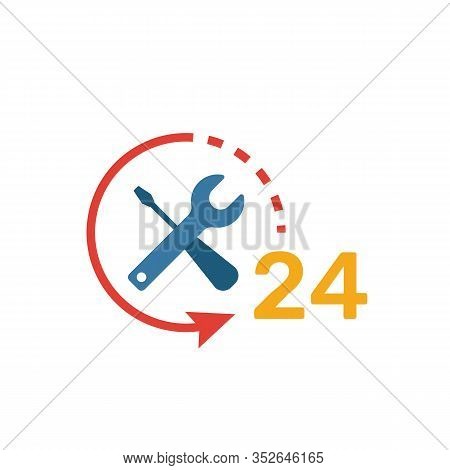 Full Time Support Icon. Simple Element From Web Hosting Icons Collection. Creative Full Time Support